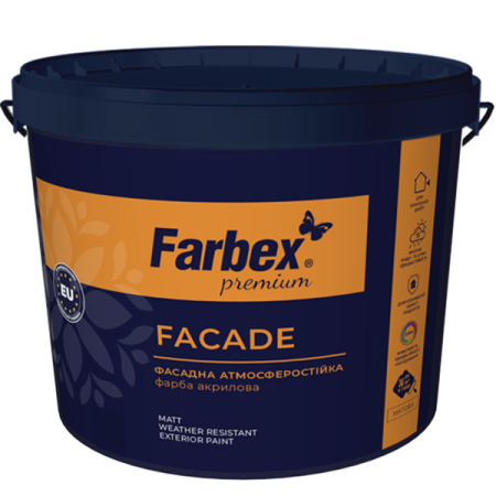 Farbex Facade - Фарба фасадна високоякісна водно-дисперсійна акрилова.