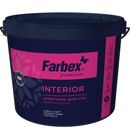 Farbex Interior - Краска интерьерная высококачественная водно-дисперсионная акриловая