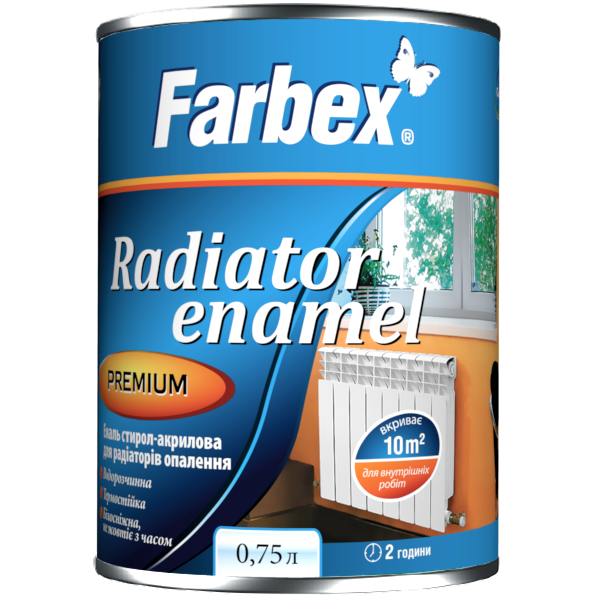 Farbex Эмаль стирол-акриловая для радиаторов отопления 