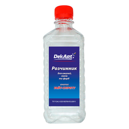 Solvent for enamels, varnishes and paints (white spirit analogue) DekArt