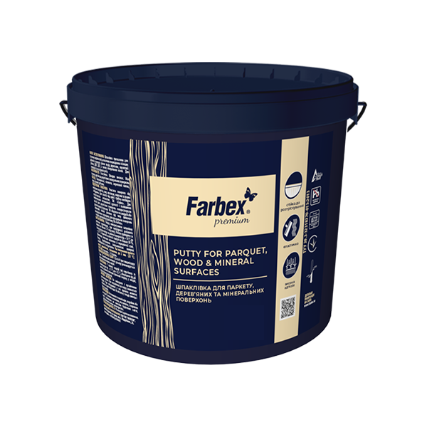 Putty for parquet, wooden and mineral surfaces