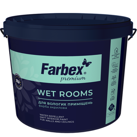Farbex Wet Rooms - Фарба для вологих приміщень водно-дисперсійна акрилова