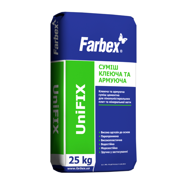 Reinforcing and adhesive mix UniFix Farbex