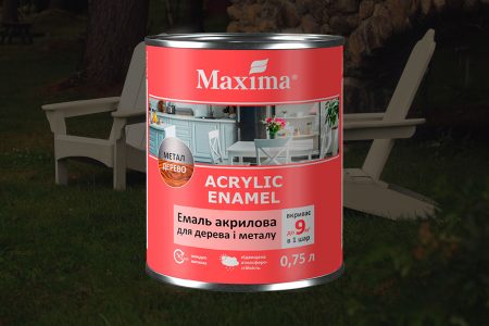 Новинка асортименту: Емаль акрилова для дерева та металу Maxima