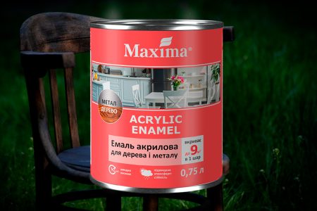 Новые цвета: Акриловая эмаль для дерева и металла Maxima