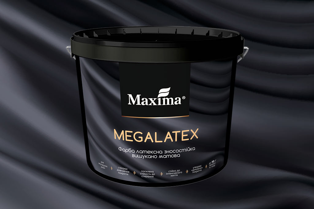 Новий продукт! Фарба латексна зносостійка MEGALATEX Maxima