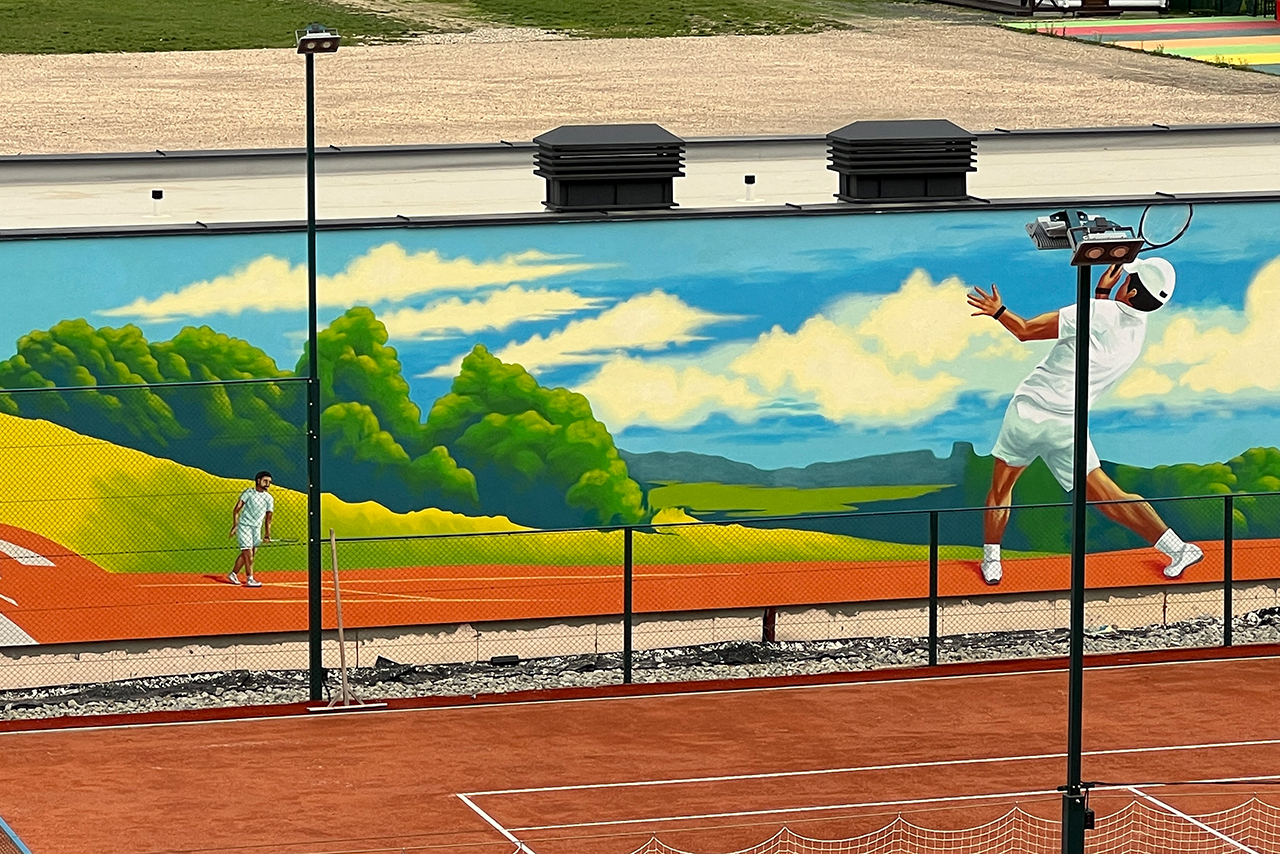 Тенісний корт готелю Апартель