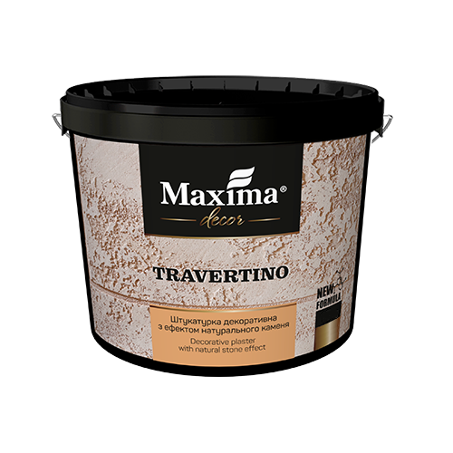Штукатурка фасадная с эффектом натурального камня Travertino